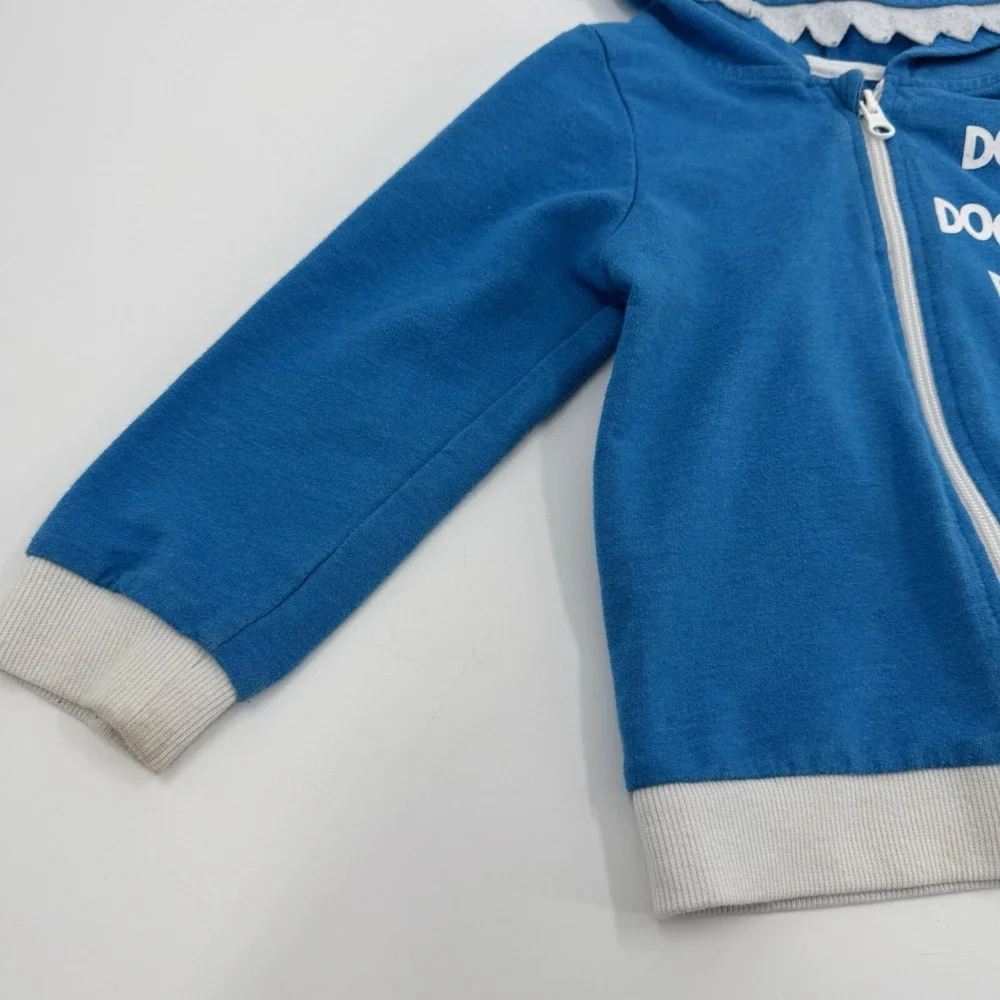 Baby Shark Jacket Boys 3T Blue Nickelodeon Doo Doo Long Sleeve Full Zip Pinkfong